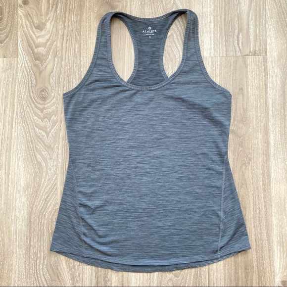 Athleta Tops - Athleta Racer Back Gray Tank Top. Small